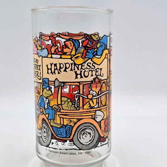 McDonald’s 1981 The Great Muppet Caper Happiness Hotel Vintage Glass Muppets Rea - Picture 4 of 12